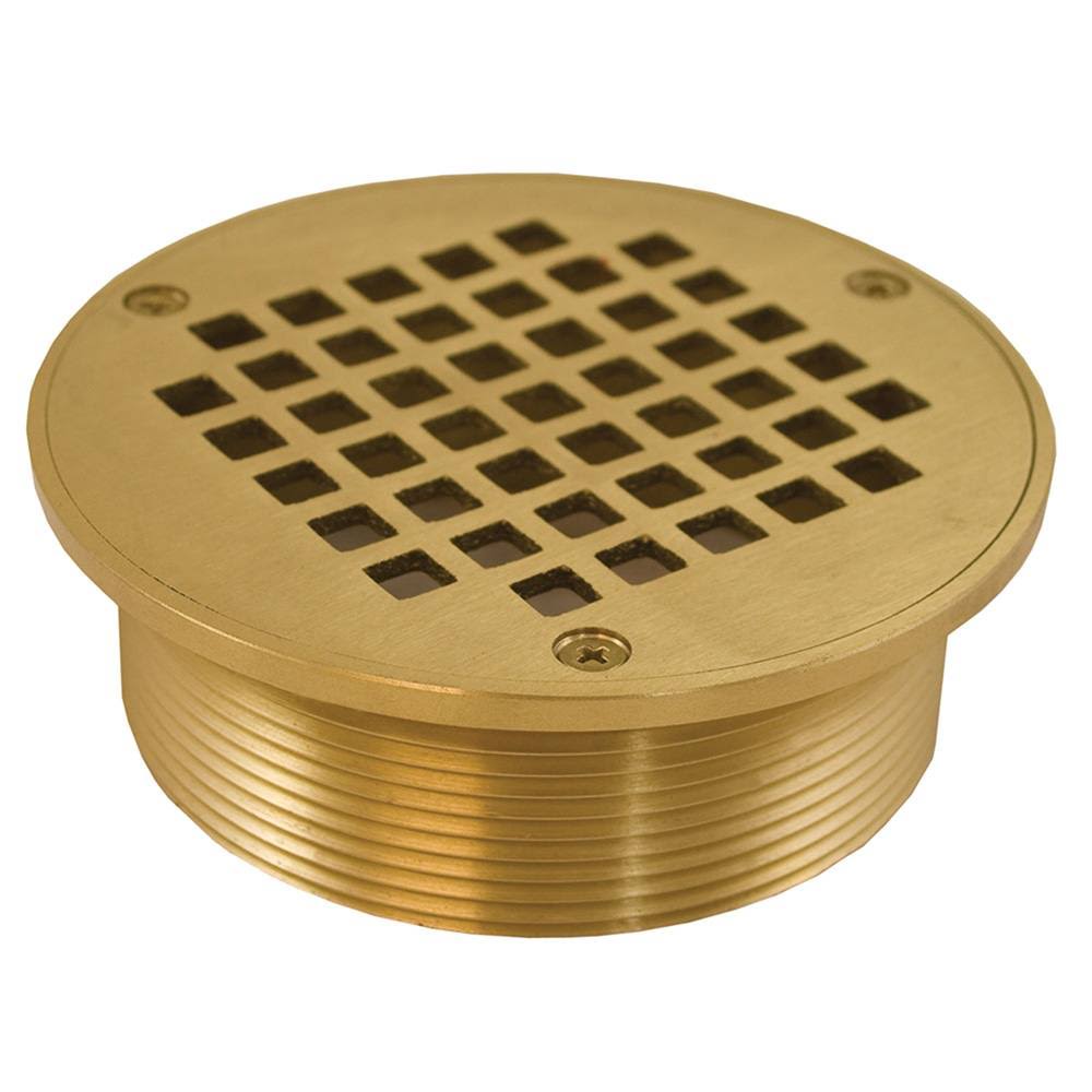 4x22 IPS Metal Spud with 5x22 Polished Brass Round Strainer S887400