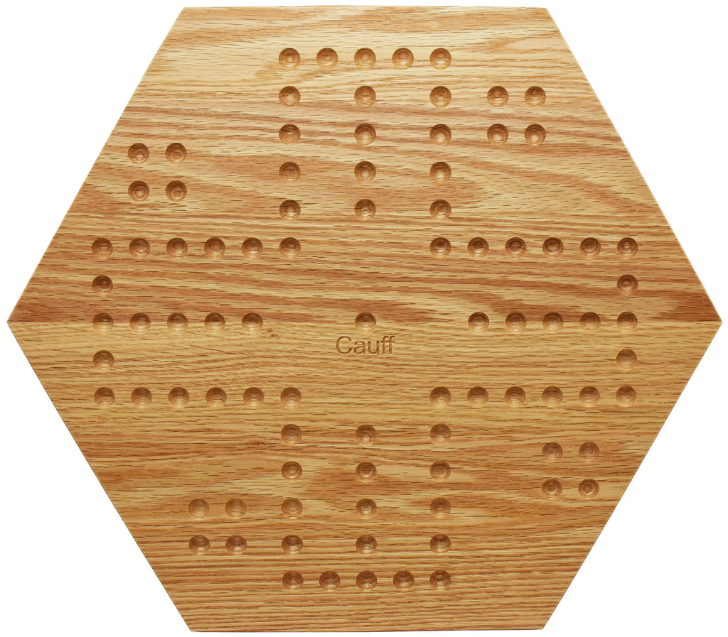 Solid Oak 16 inch Wooden Marbles Board Game K837