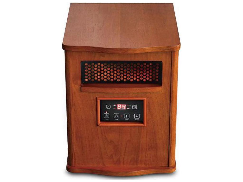 Quartz Heater with Remote, Compact, Oak Finish E50485