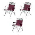 Gray 3 Pack Polyester Padded Arm Chair with Carry Bag E864