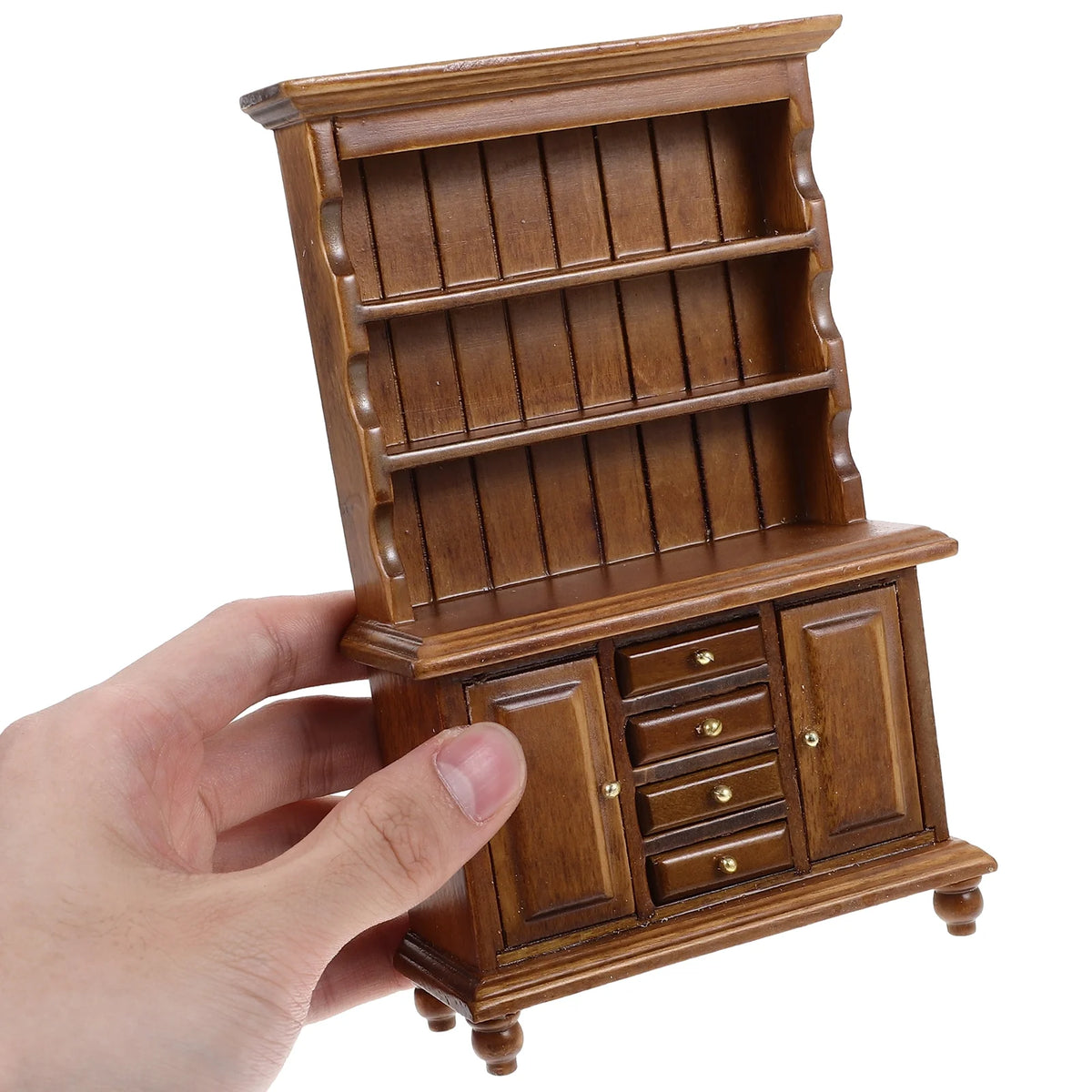 Walnut Color Wooden Doll House Bookcase N379111