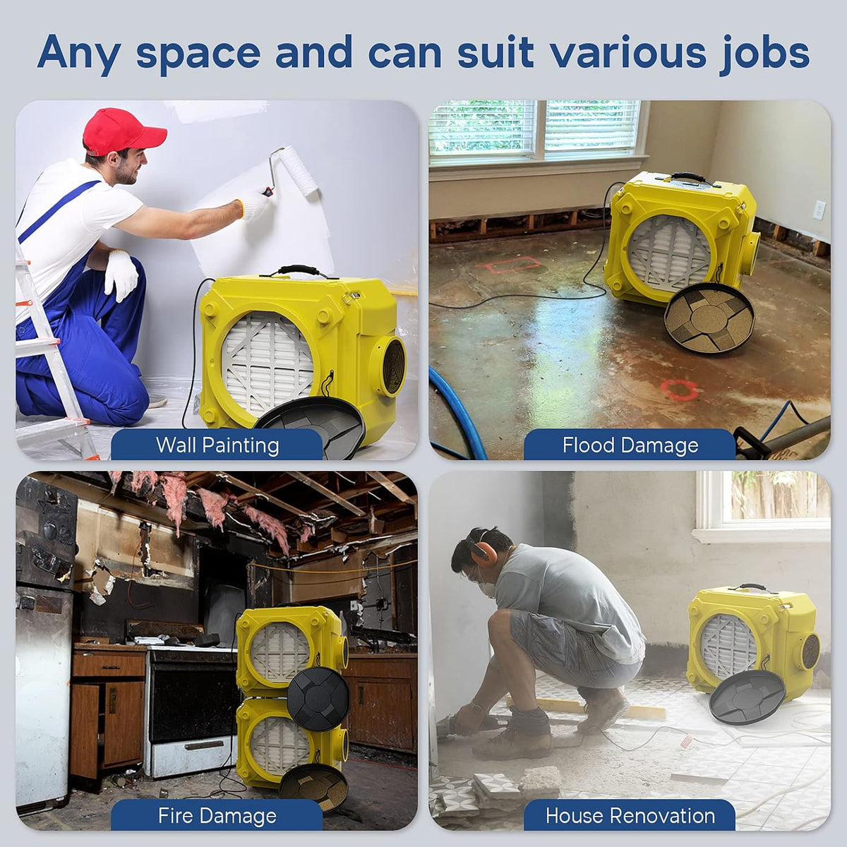 3 Stage Filtration Heavy Duty Air Scrubber with MERV-10 Filter K7157
