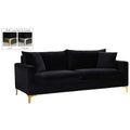 Black Velvet Sofa C2346