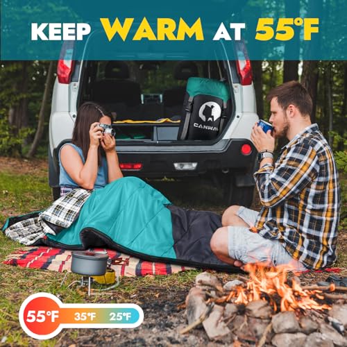 Flannel Sleeping Bag with Compression Sack I349458