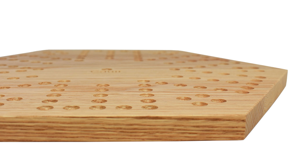 Solid Oak 16 inch Wooden Marbles Board Game K837