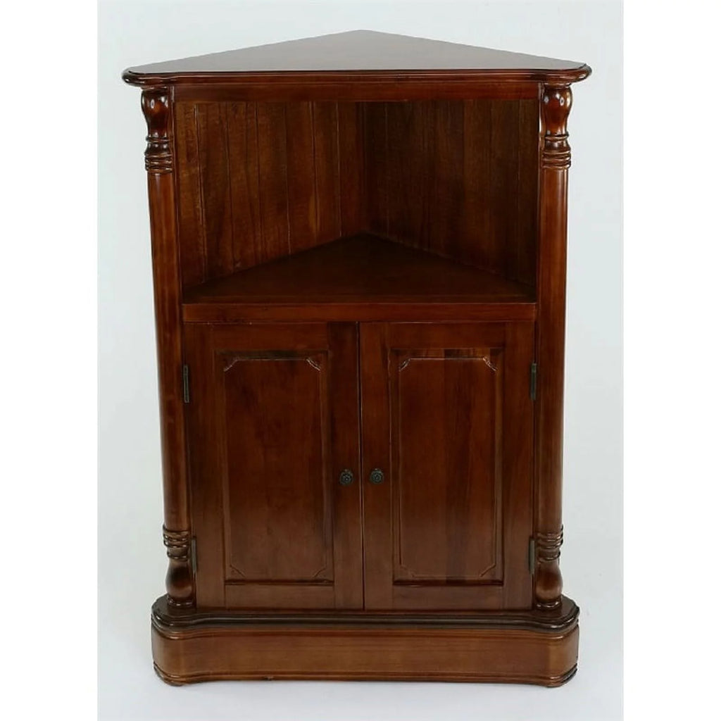 Brown Wood Corner Cabinet R9927