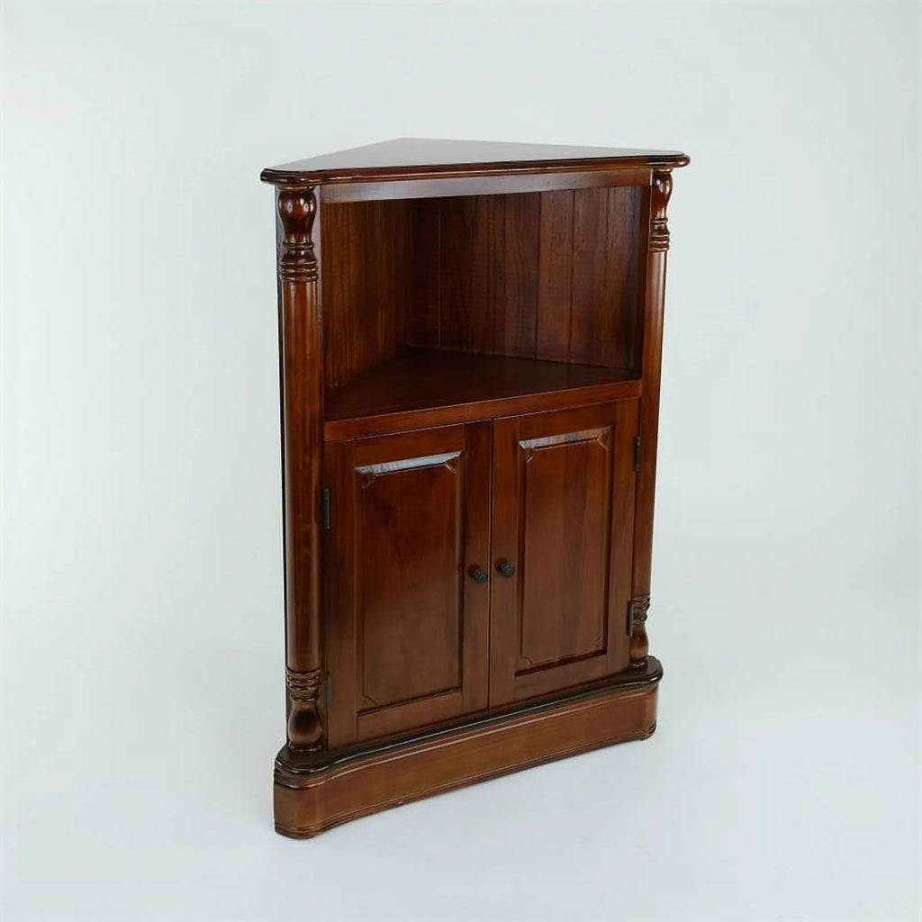 Brown Wood Corner Cabinet R9927
