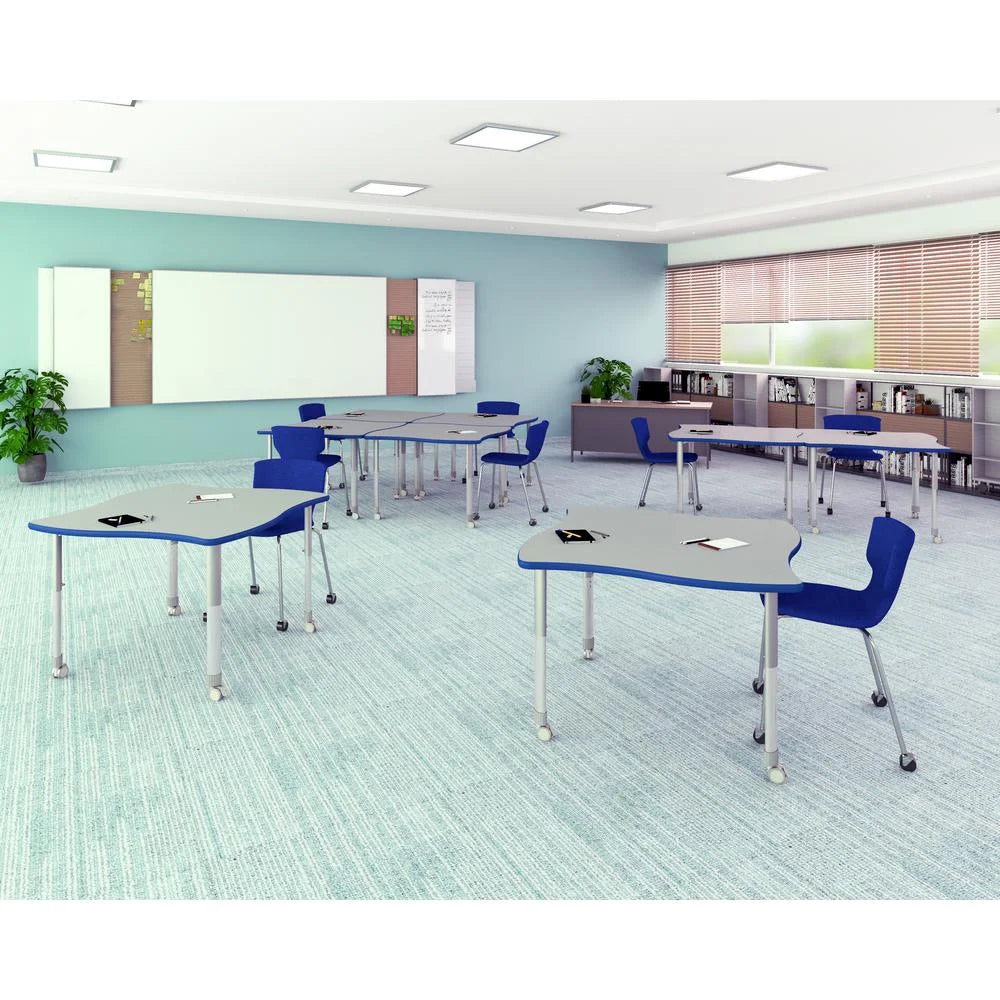 Commercial Laminate Top Desk with Casters 42x42" U5671