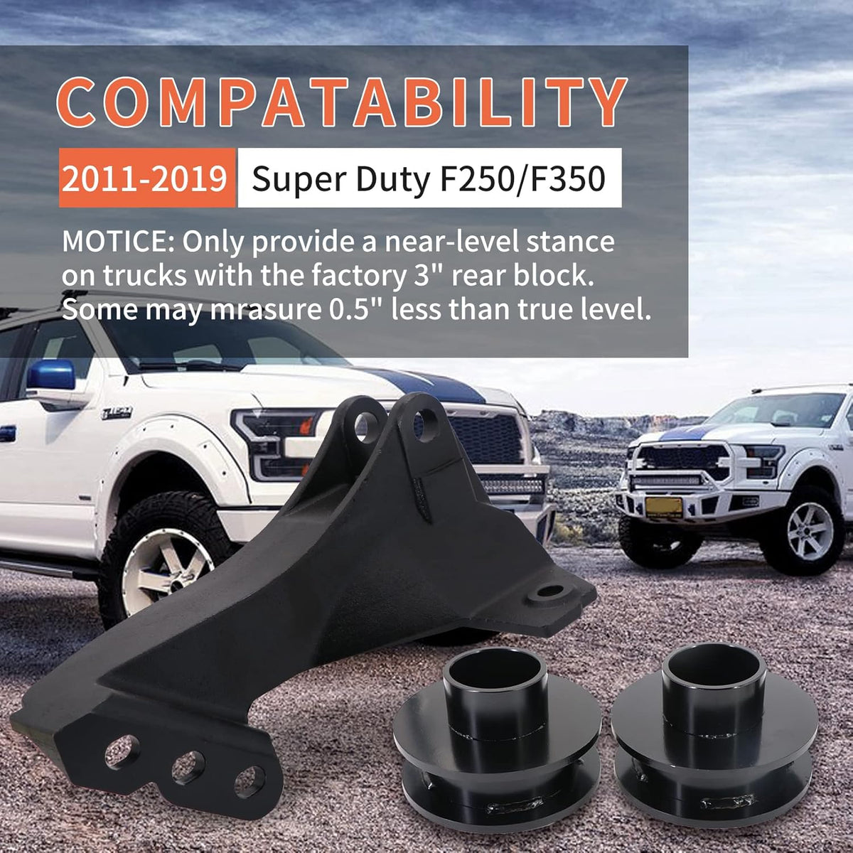 2.5” Leveling Kit with Track Bar Relocation Bracket F6322