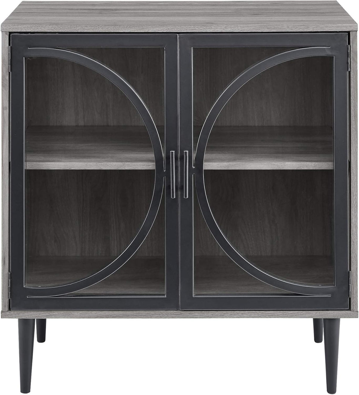Slate Grey 30 Inch Metal Wood Buffet and Bar Cabinet G16382