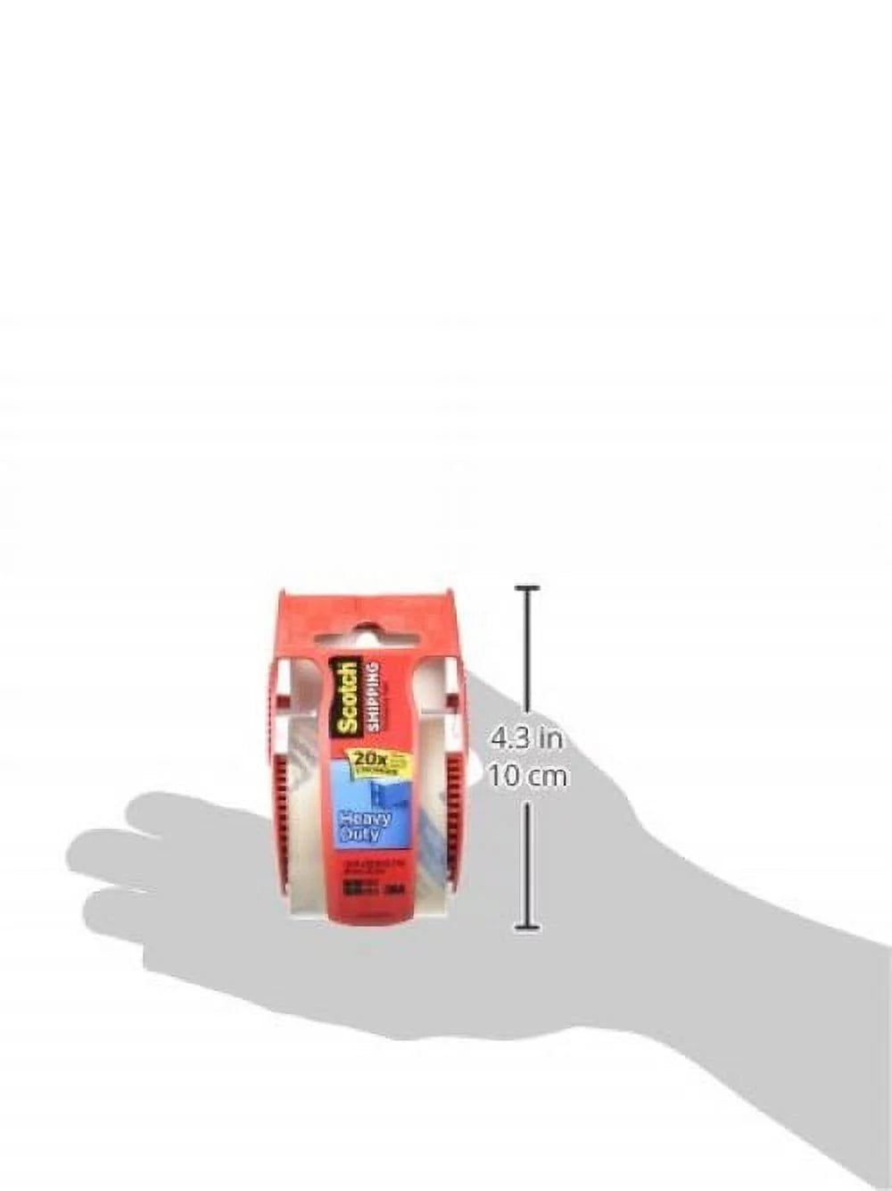Heavy-Duty Packaging Tape With Dispenser, 1.88" X 66.66 Ft, Clear, 6/Pack D15366