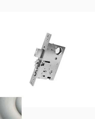 2.5 in. Satin Nickel Mortise Lock Left Hand Lever Entrance with Backset Q3103