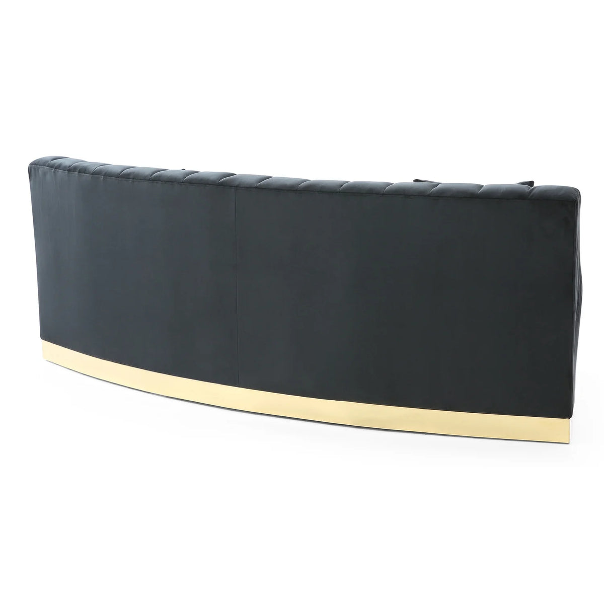Black Velvet Curved Sofa S20750