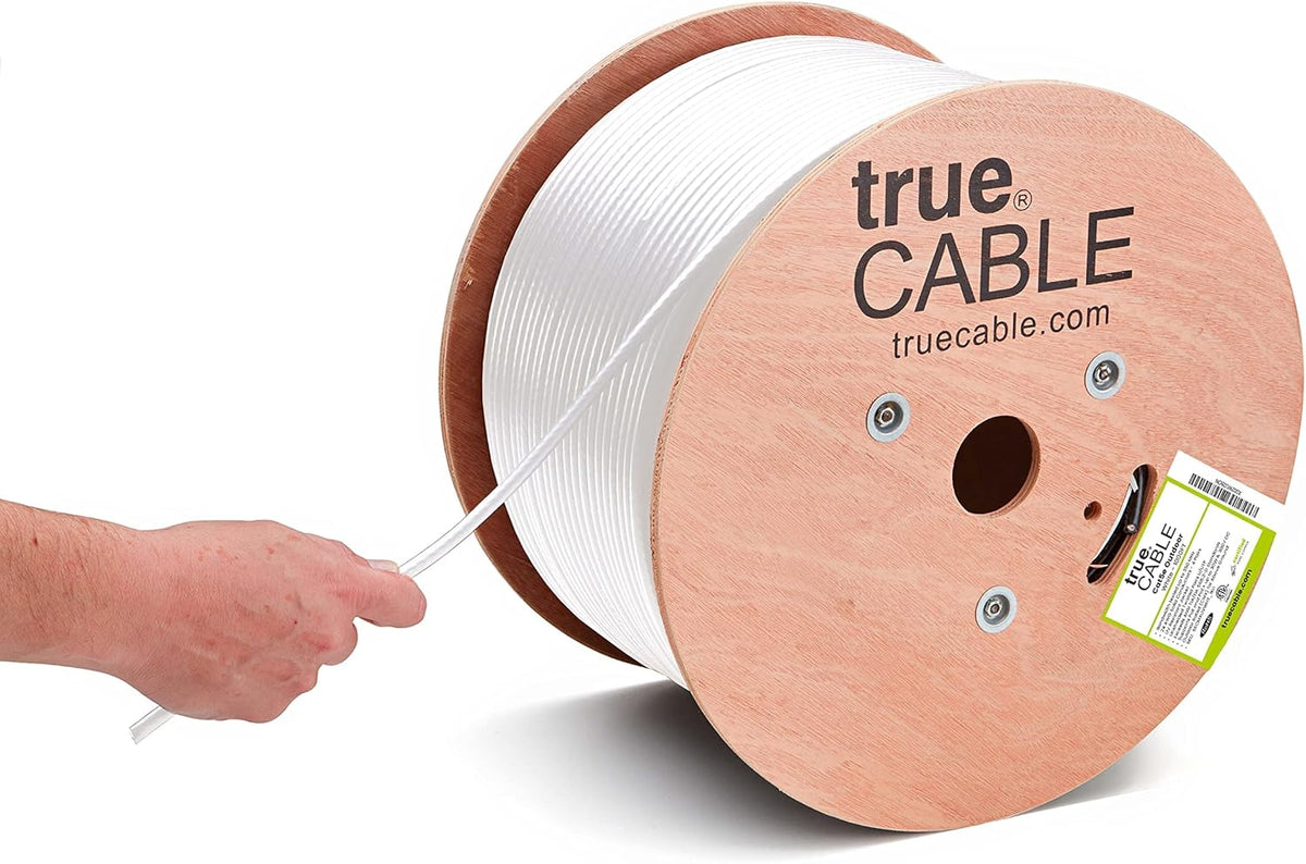 Cat5e Outdoor Unshielded UTP 1000ft Black 24AWG Solid Bare Copper Ethernet Cable U82414