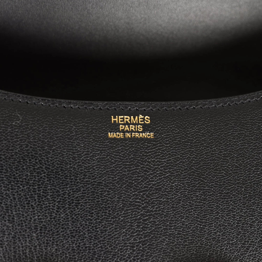 Black Chevre Leather Bag E8411
