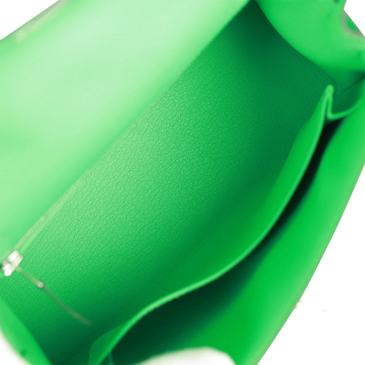 Kelly 25 Vert Comics Epsom Palladium Hardware Handbag R925