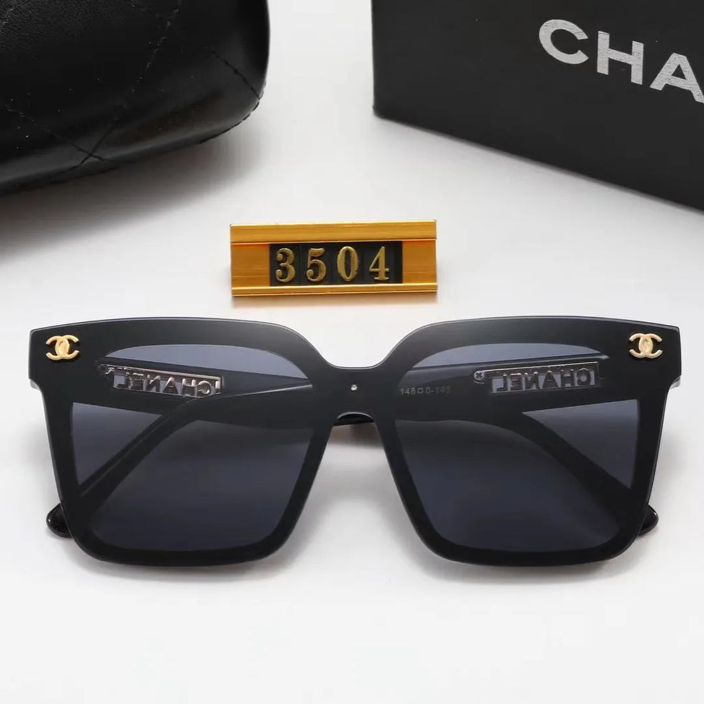 Double C Square Letter Printing Polarized Sunglasses T83378