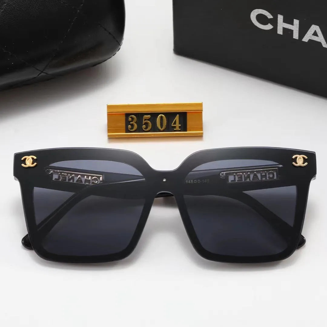 Double C Square Letter Printing Polarized Sunglasses T83378