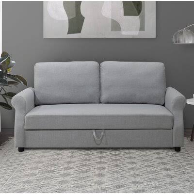 Gray Rolled Arm Sofa Y5493