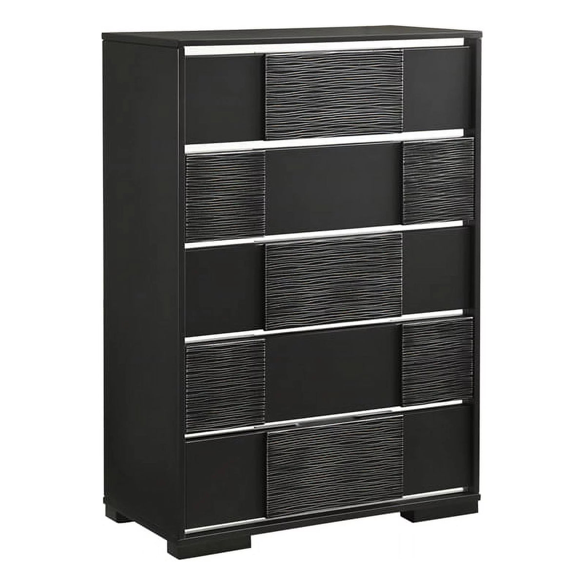 5-piece Eastern King Panel Bedroom Set Black V409597