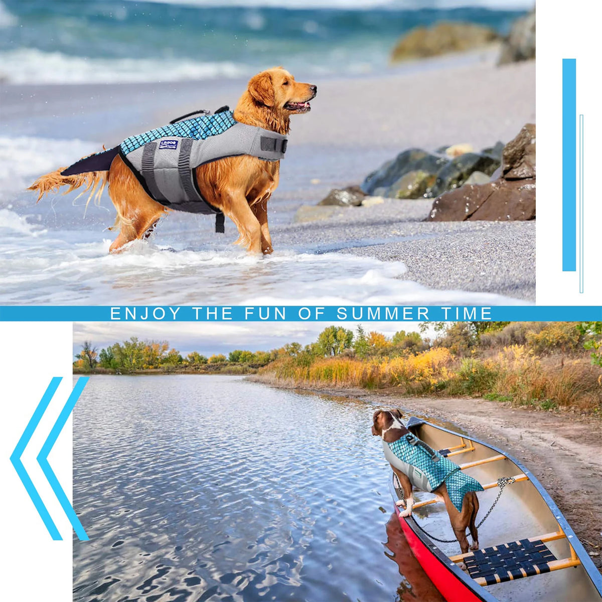 Reflective Dog Life Jacket with Rescue Handle Q952012