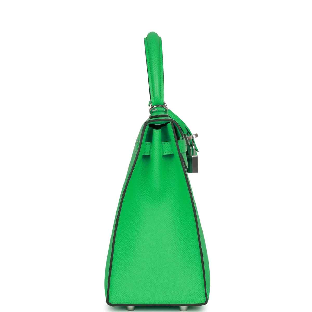 Kelly 25 Vert Comics Epsom Palladium Hardware Handbag R925