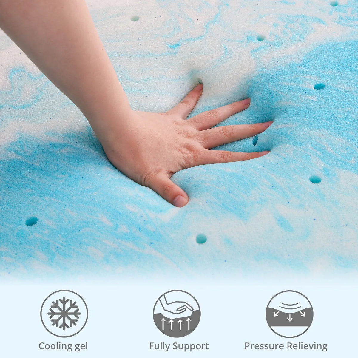 Memory Foam Mattress Topper V531567