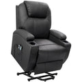 Black Power Lift Recliner with Massage and HEAT D120699