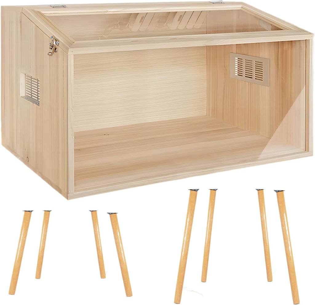 32 Inch Wooden Hamster Cage with Acrylic Sheets V24389