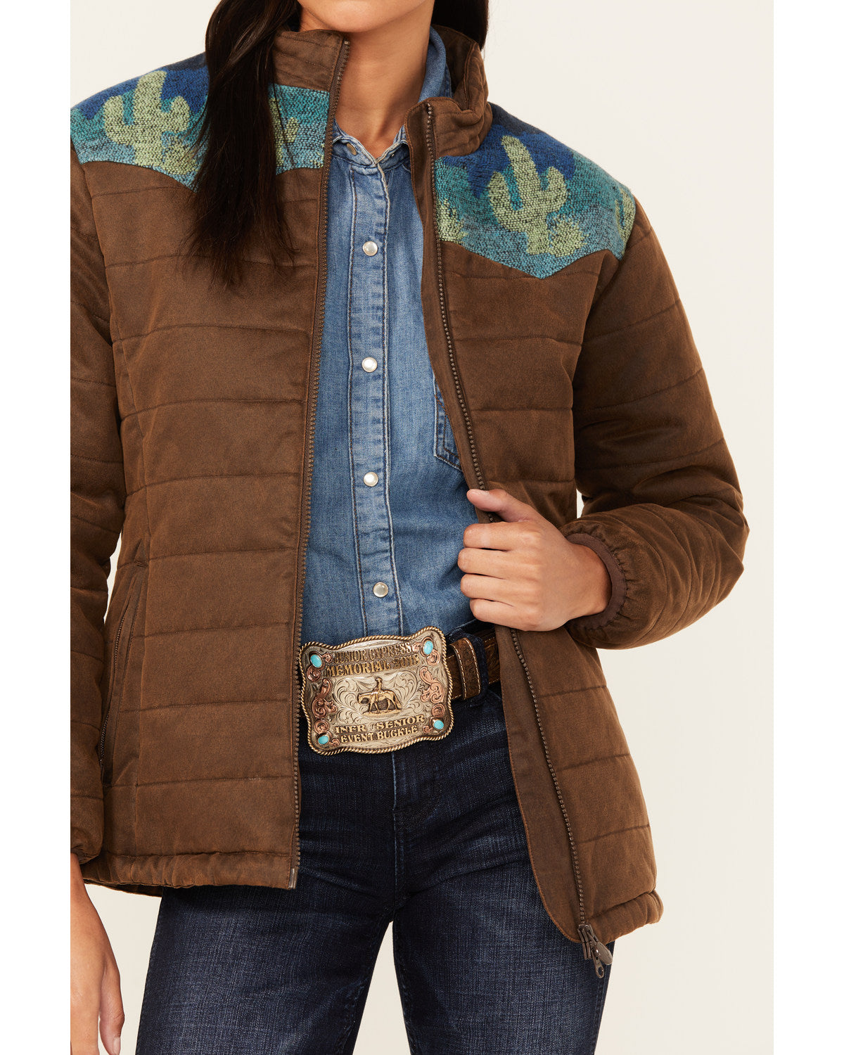 Brown X-Large Puffer Jacket R379554