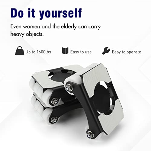 Heavy Duty Furniture Lifter 4 Appliance Roller 880 LBS Load Capacity Wheels Adjustable Height Lifting Tool Lever C22279