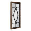 Black Wood and Metal Framed Wall Mirror S6465