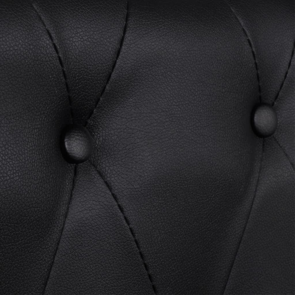 Black 2-Seater Artificial Leather Sofa W818731