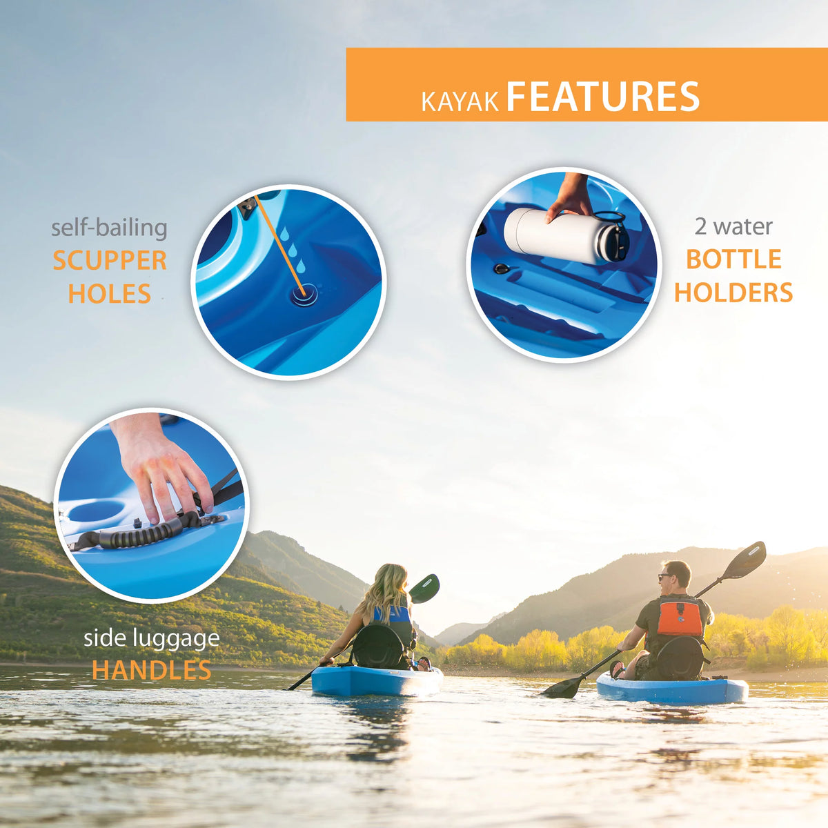 Sit-On-Top Kayak with Paddle H147618