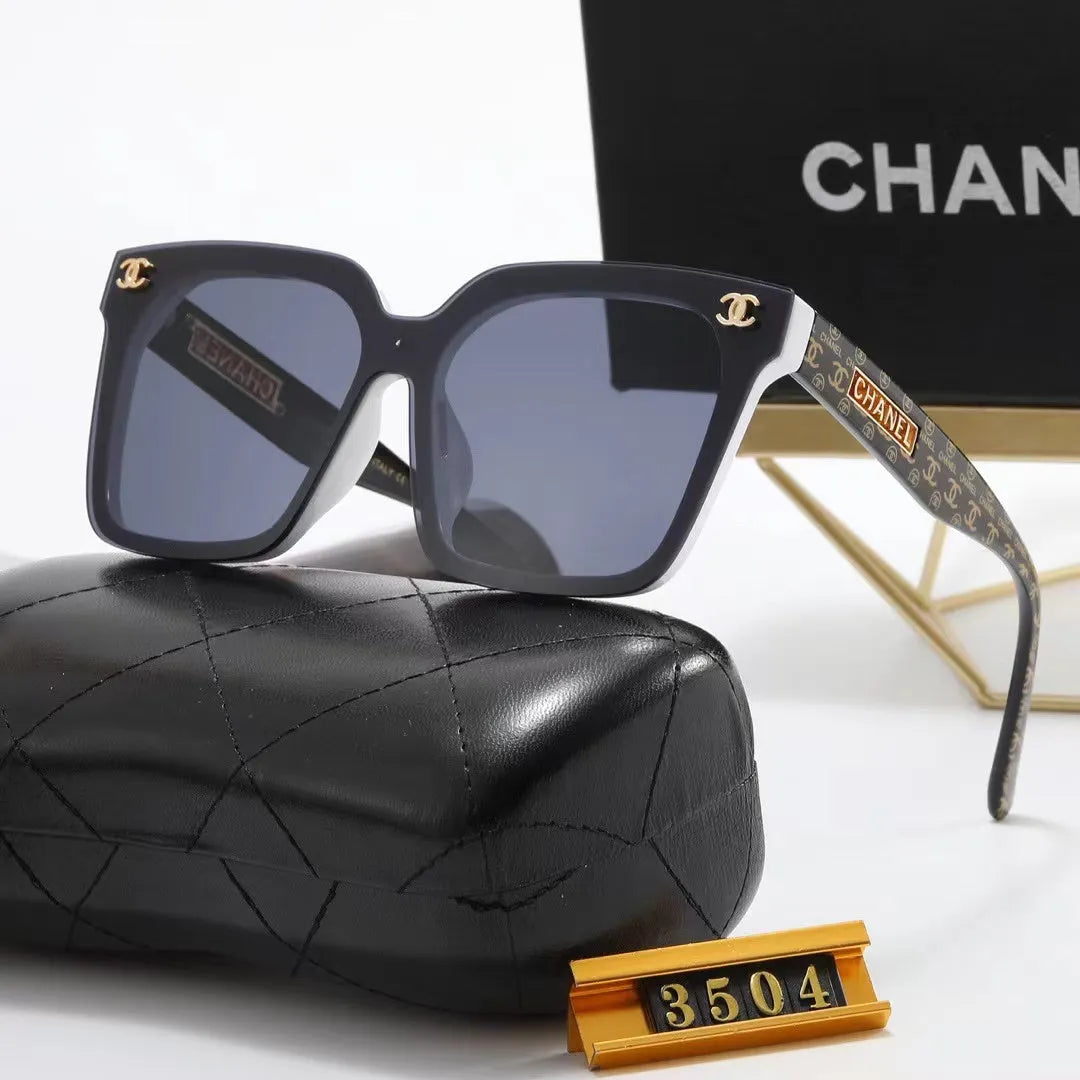 Double C Square Letter Printing Polarized Sunglasses T83378