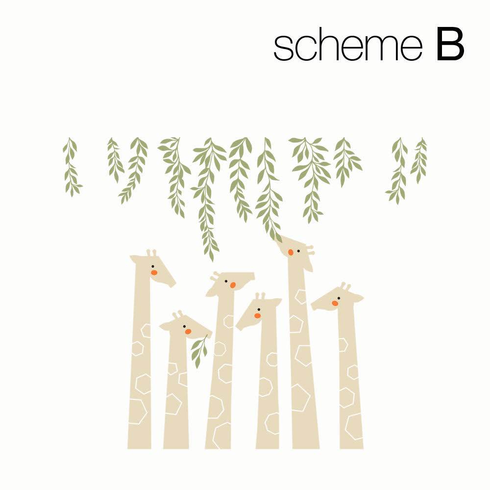 White Giraffe Wall Decal B385