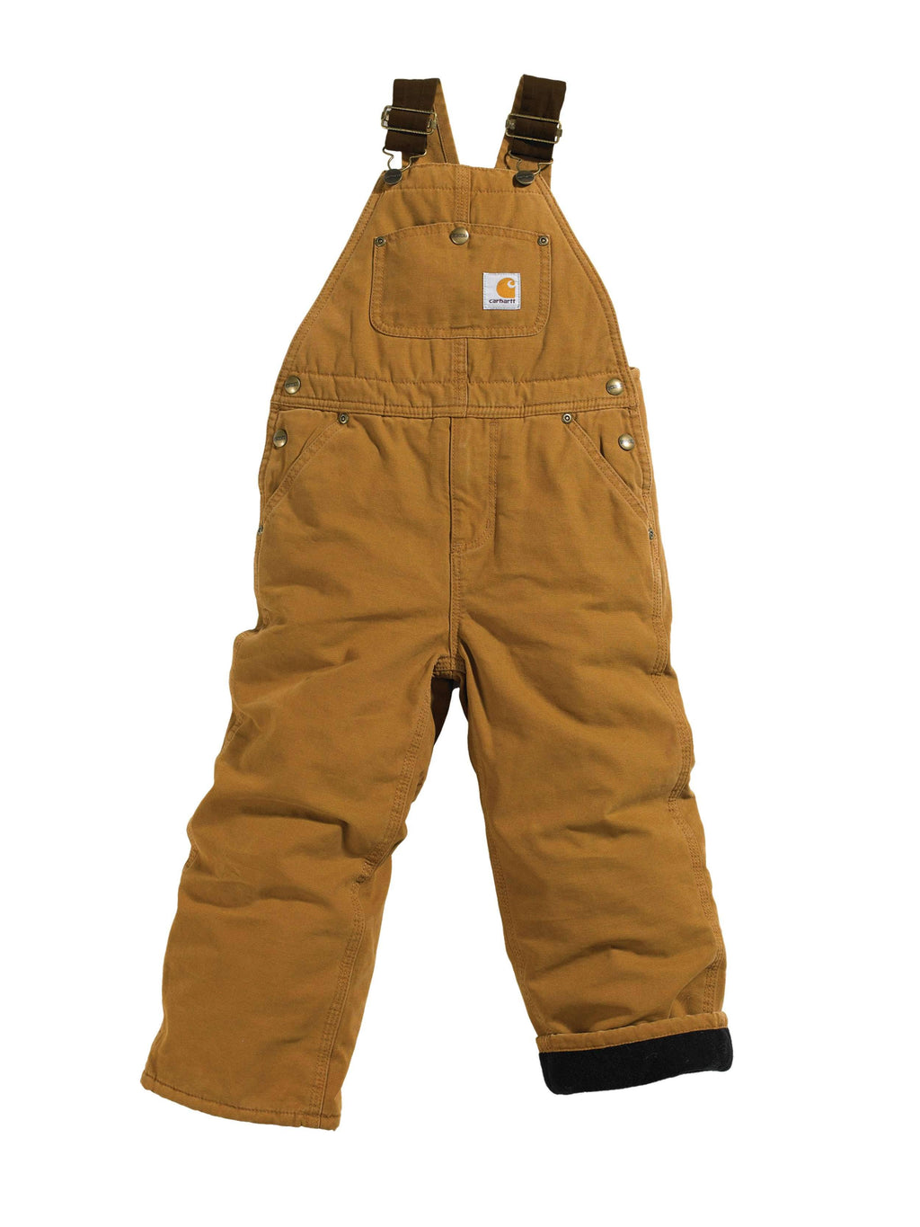 Boys Washed Duck Lined Bib Overall J338