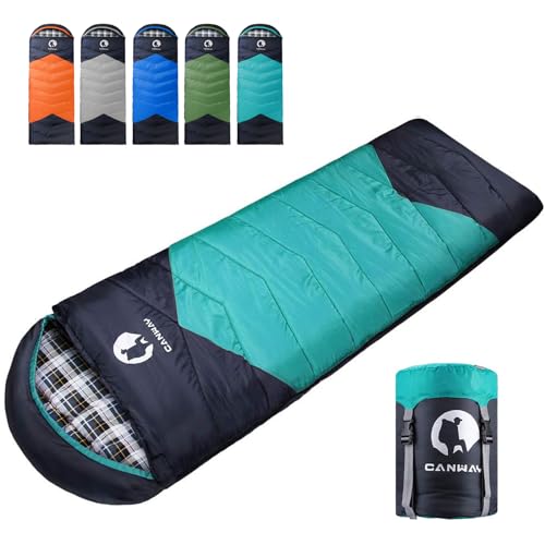 Flannel Sleeping Bag with Compression Sack I349458
