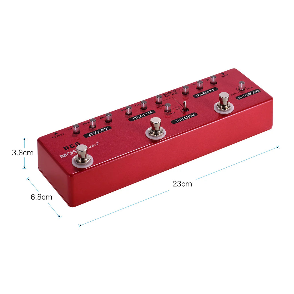 True Bypass Full Metal Shell Guitar Multi-Effects Pedal I9843