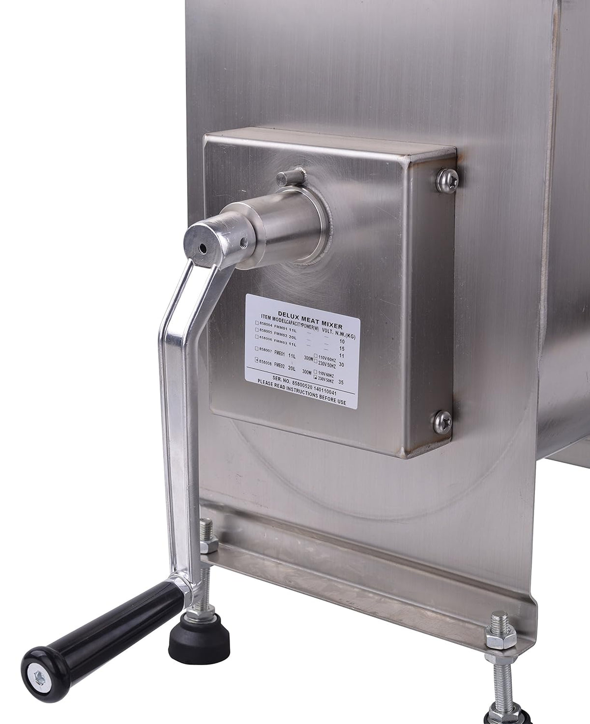 15-Pound Stainless Steel Manual Meat Mixer D129464