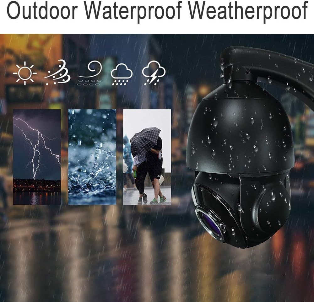 Outdoor 5MP Wireless WiFi PTZ Security Camera Y412
