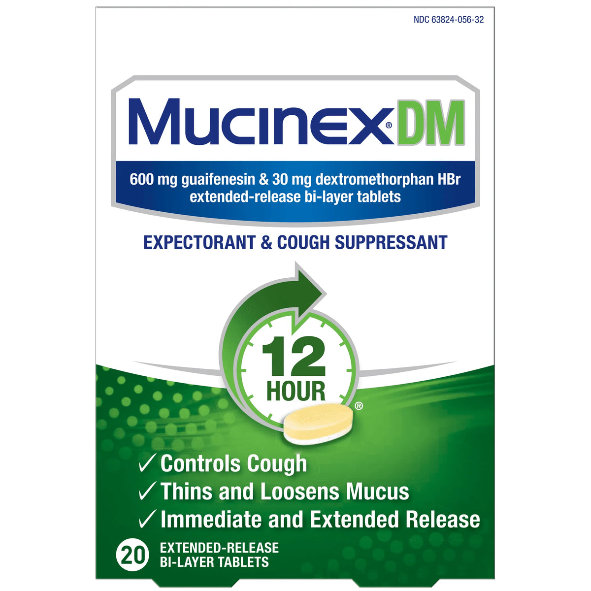 12 Hour DM Cough Medicine, 20 Tablets Y2958