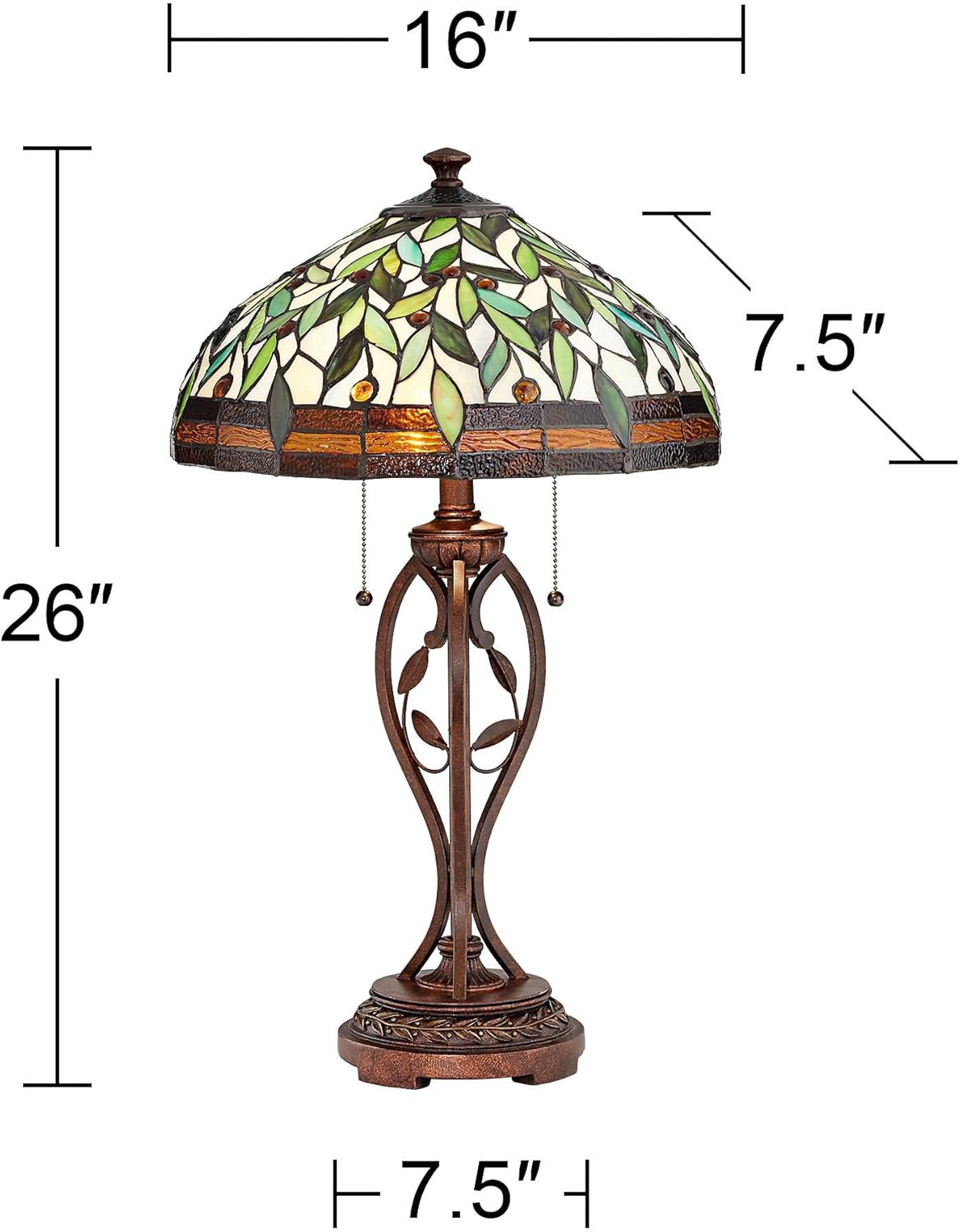 Bronze Stained Glass Table Lamp M331