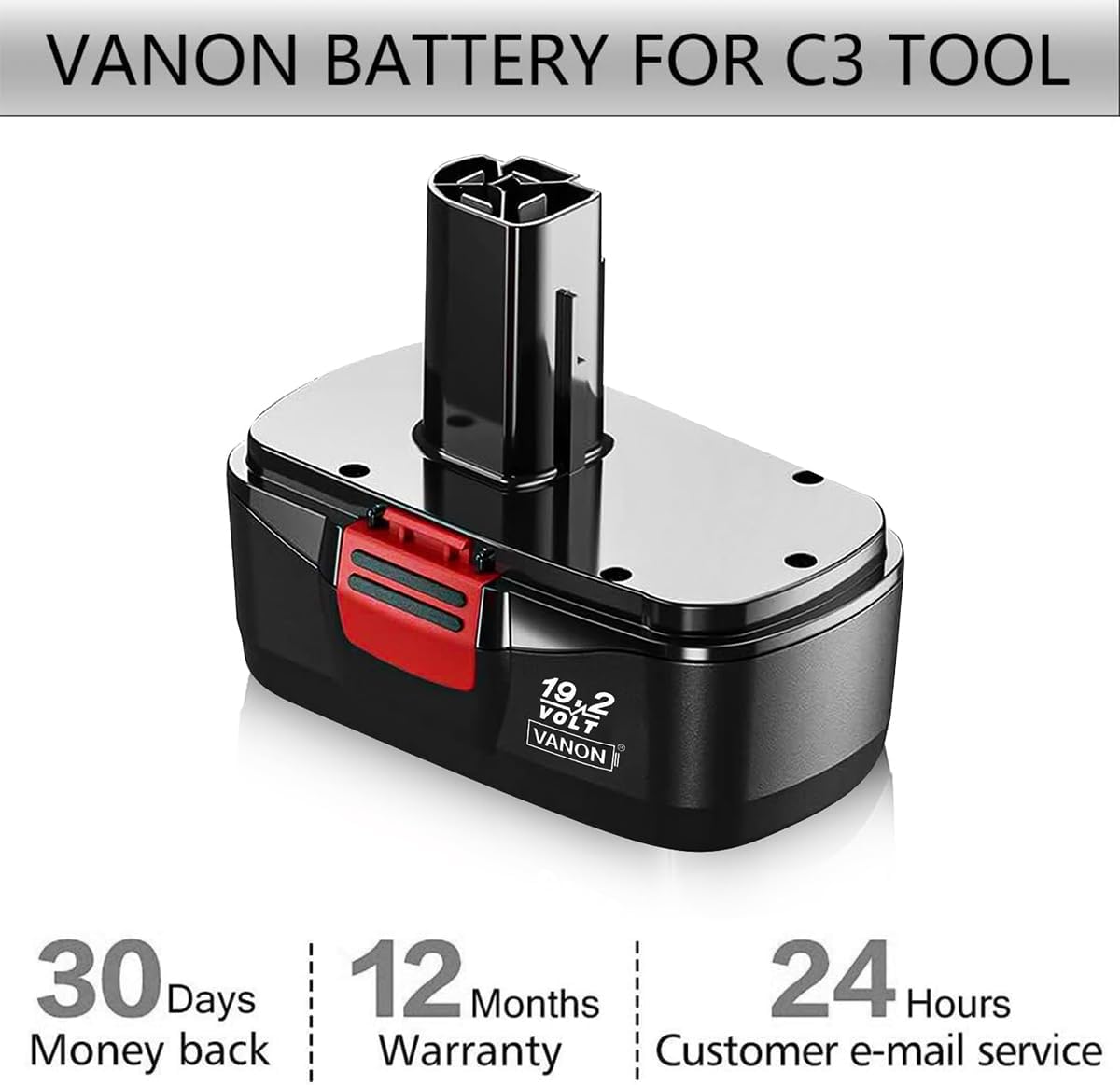 2Pack 4.8Ah Replacement Battery for Craftsman C-3 19.2V C550239