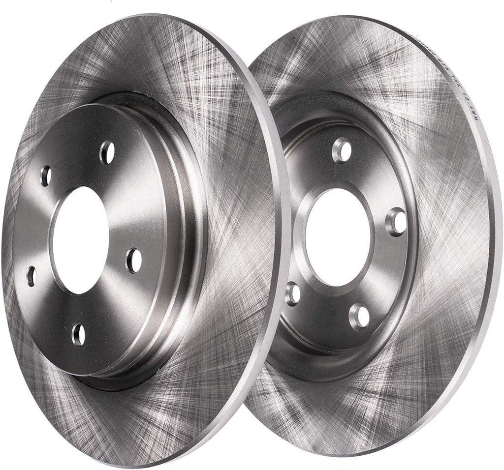 12 Rear Disc Rotors + Ceramic Brake Pads 4pc Set W6807