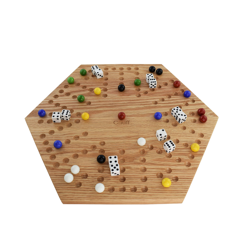 Solid Oak 16 inch Wooden Marbles Board Game K837