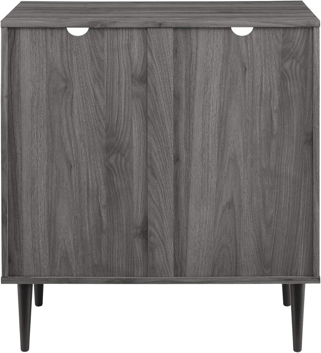 Slate Grey 30 Inch Metal Wood Buffet and Bar Cabinet G16382