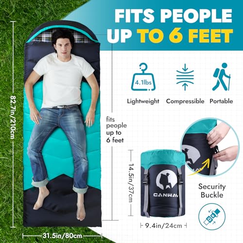 Flannel Sleeping Bag with Compression Sack I349458