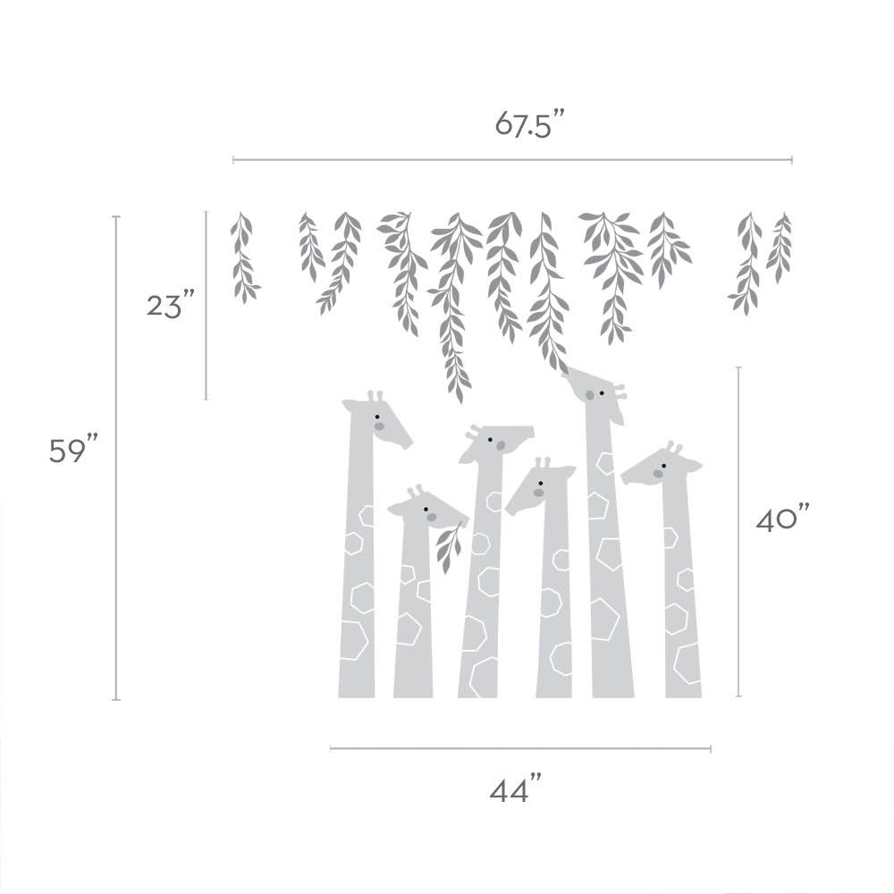 White Giraffe Wall Decal B385
