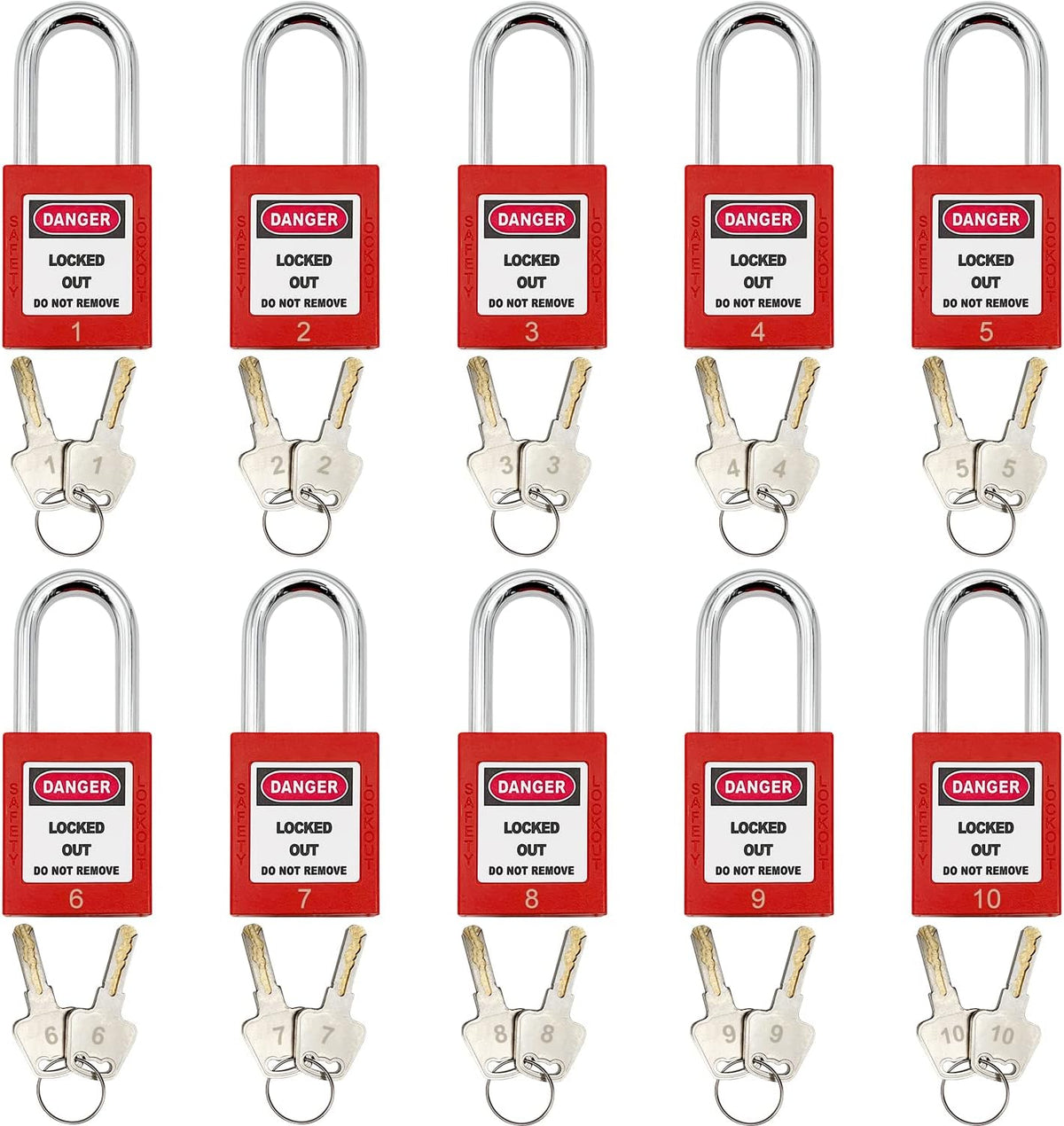 Lockout Tagout Station with 10 Padlocks, 2 Hasps, 20 Tags P513